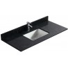 Dessus de vanité en quartz noir 36 pouces avec lavabo sous-plan en porcelaine