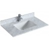 36-inch white carrara marble Vanity Top with Undermount Porcelain Sink