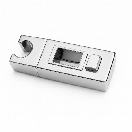 Sliding shower head holder – chrome finish. Sliding shower head holder – chrome finish.