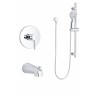 Shower faucet with bath spout – Chrome, Kami Collection