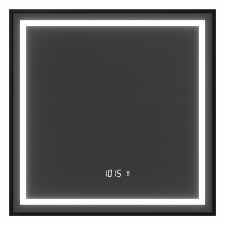 Miroir, 36 × 36", fini noir, collection Bluesync