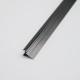 Black external PVC wall molding, 4 mm