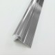Silver external PVC wall molding, 4 mm