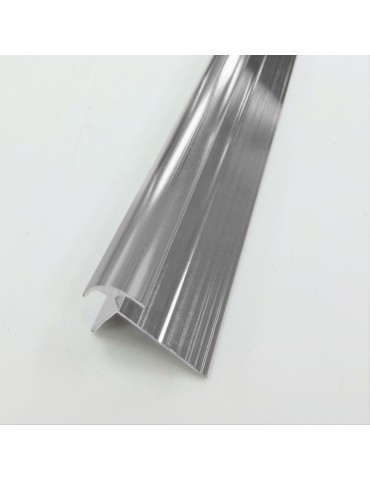 Silver external PVC wall molding, 4 mm