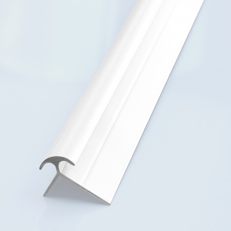 White external PVC wall molding, 4 mm