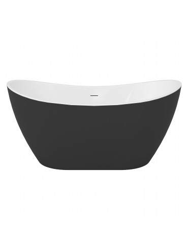 Bain autoportant 60" Noir lustré – Bertha