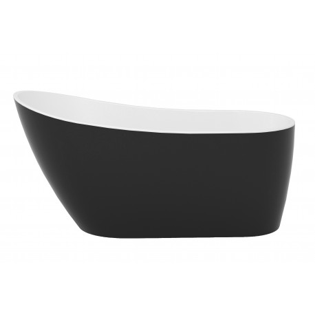 Bain autoportant 54" Noir lustré – Caelus