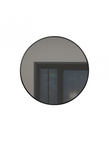 Round Mirror, 24", black finish, Orbita collection