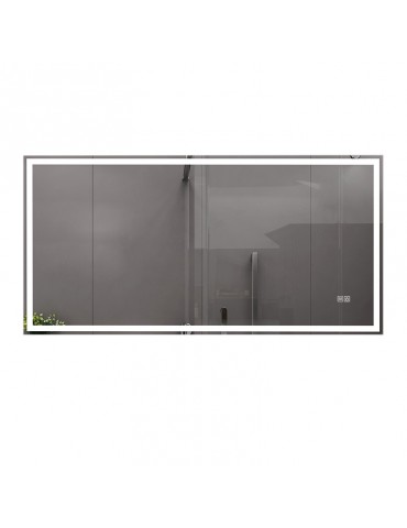 LED Rectangular Mirror, 48 × 28", Biela Collection