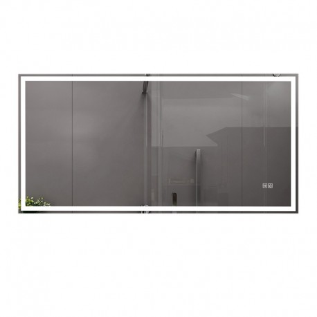 Miroir LED rectangulaire, 48 × 28", collection Biela