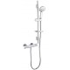Chrome shower faucet with thermostatic shower mixer