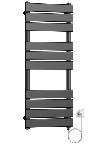 Nix noir mat, chauffe-serviettes électrique