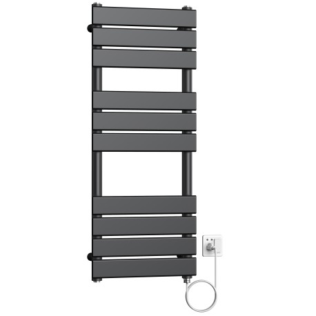 Nix matte black, electric towel warmer