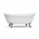 Bain autoportant 59" blanc lustré – Nyros