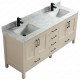 Vanité de salle de bain Goli 72'' – bois massif greige