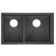 Galaxie 30'',Double kitchen sink. gun black