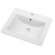 Lavabo semi-encastré Halo – Porcelaine vitrifiée blanche