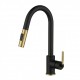 Kidali II, kitchen faucet matte black and gold