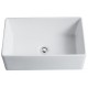 Balios, 30" Glossy White Porcelain Sink