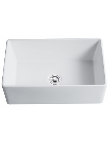 Balios, 30" Glossy White Porcelain Sink