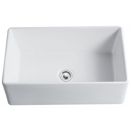 Balios, 30" Glossy White Porcelain Sink