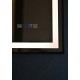 LED Rectangular Mirror, 60 × 40", black finish, Bluesync Collection