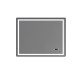 Miroir LED rectangulaire, 48 × 36", collection Bluesync