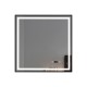 Miroir, 36 × 36", fini noir, collection Bluesync