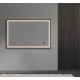 LED Rectangular Mirror, 60 × 40", black finish, Bluesync Collection