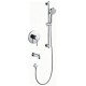 Shower faucet with bath spout – Chrome, Kami Collection