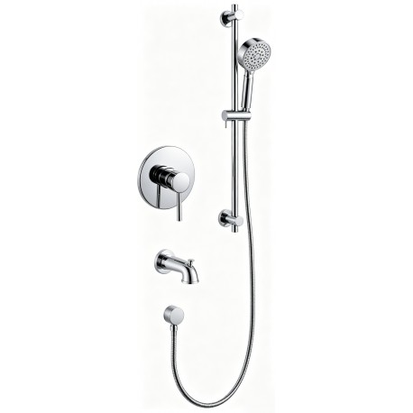 Robinet de douche avec bec de bain – Chrome, Collection Kami