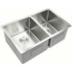 Double Kitchen Sink, 30 x 18" x 9", Stainless Steel