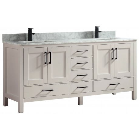 Goli 60'' Bathroom Vanity – Solid Wood greige