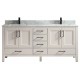 Vanité de salle de bain Goli 72'' – bois massif greige