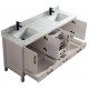 Vanité de salle de bain Goli 72'' – bois massif greige