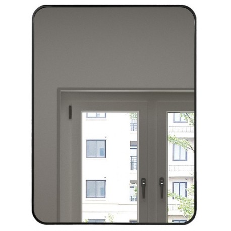 Mirror, 24 × 32", black finish, Luxor collection