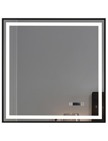 Mirror, 36 × 36", black finish, Bluesync collection