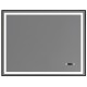 Miroir LED rectangulaire, 48 × 36", collection Bluesync