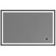 Miroir LED rectangulaire, 60 × 40", fini noir, collection Bluesync