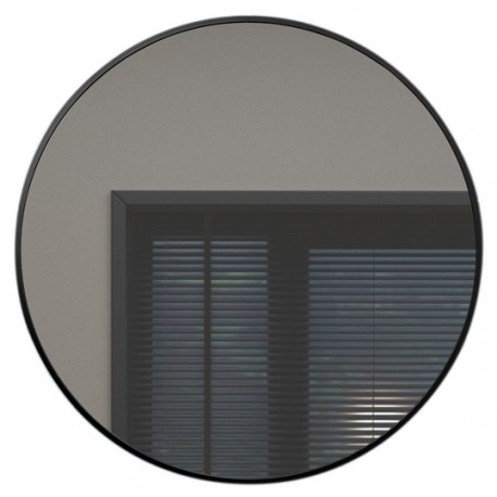 Miroir rond, 24", fini noir, collection Orbita