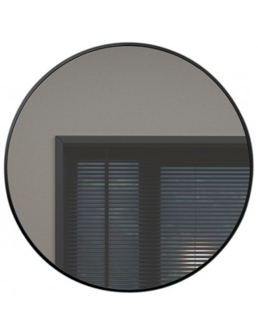 Miroir rond, 28", fini noir, collection Orbita