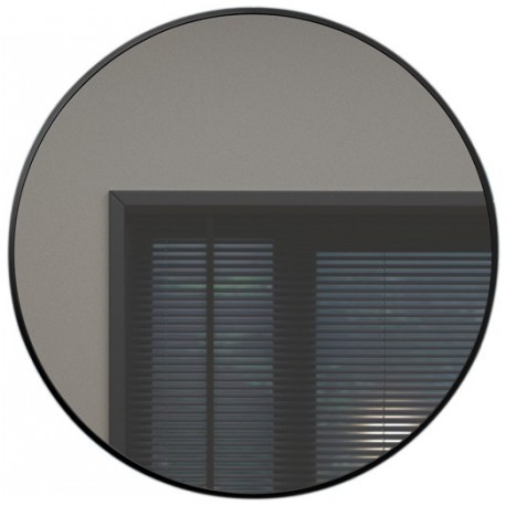 Round Mirror, 32", black finish, Orbita collection