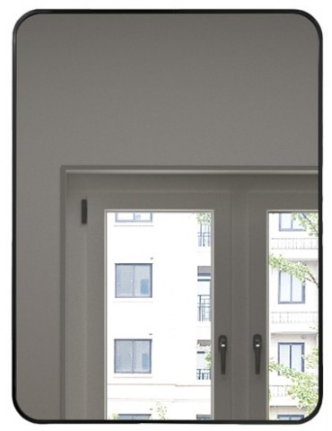 Miroir, 24 × 60", fini noir, collection Luxor