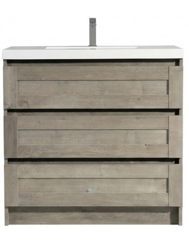 Kiev 35.5 '' Grey Elm, Freestanding vanity