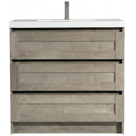 Kiev 35.5 '' Grey Elm, Freestanding vanity