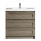 Kiev 35.5 '' Grey Elm, Freestanding vanity