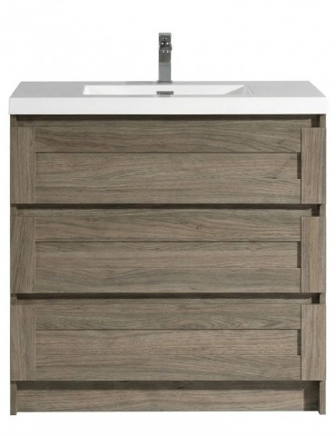 Kiev 35.5 '' Grey Elm, Freestanding vanity