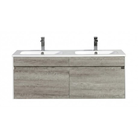 Java 48" Wax Oak , Vanité Double flottante