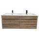 Java 48" Nice Oak , Vanité Double flottante