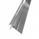 Silver external PVC wall molding, 4 mm